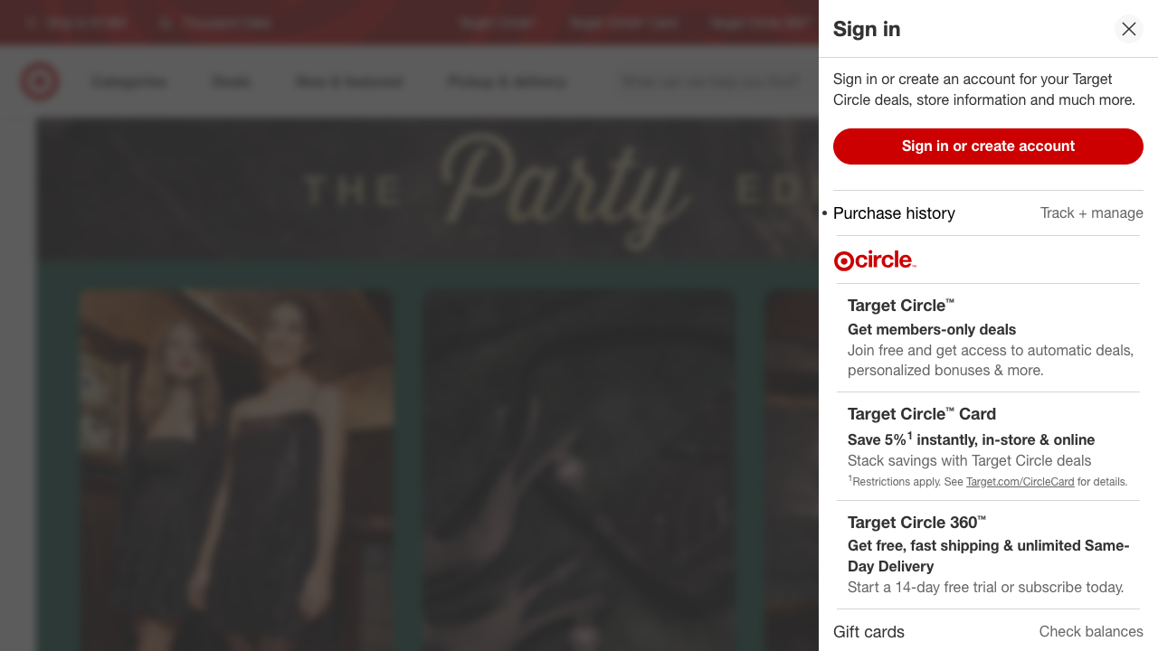 Target Homepage Clicked